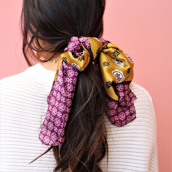 Olive & Pique Accessories - Vintage Pattern Neckerchief / Hair Tie Scarf